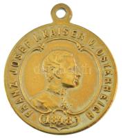 Ausztria 1908. "Ferenc József uralkodásának 60. évfordulója" sárgaréz jubileumi emlékérem ...