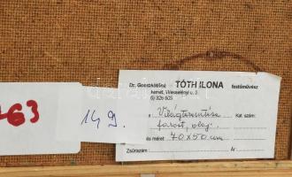 Gombkötőné Tóth Ilona (1933-): Világ teremtése, 2004. Olaj, farost, jelezve jobbra lent, hátoldalán ...