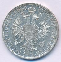Ausztria 1860A 1Fl Ag "Ferenc József" T:AU,XF patina Austria 1860A 1 Florin Ag "Franz...