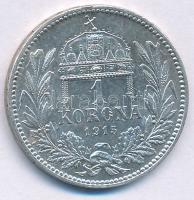 1915KB 1K Ag "Ferenc József" T:AU patina Adamo K5.1