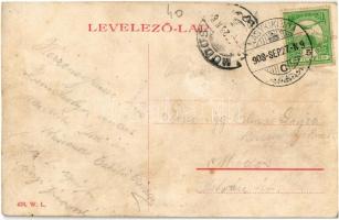 1908 Zsombolya, Hatzfeld, Jimbolia; Kossuth szobor. W.L. 423. / statue (Rb)