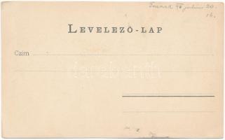 Tusnád, fürdő, szállodák, tó. Polcz Albert kiadása Kolozsvárt / spa, hotels, lake. Art Nouveau, flor...
