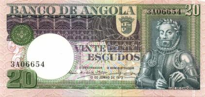 Angola 1973. 20Esc, 50Esc, 100Esc, 500Esc, 1000Esc komplett sor! T:I