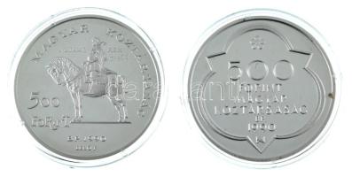 1990. 500Ft Ag "Mátyás király / Beatrix" + 500Ft Ag "Mátyás király - Buda" díszt...