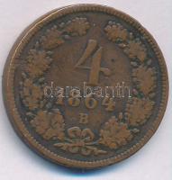 1864B 4kr Cu T:VF ph