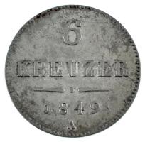 Ausztria 1849A 6kr Ag T:XF Austria 1849A 6 Kreuzer Ag C:XF Krause KM#2200