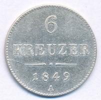 Ausztria 1849A 6kr Ag T:XF Austria 1849A 6 Kreuzer Ag C:XF Krause KM#2200