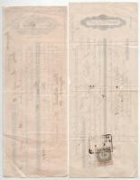 1886, 1920 2 db biztosítótársasági váltó Nagymaros