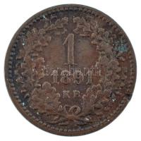 1891KB 1kr Cu "Fiume-címer" T:VF ph.
Adamo M4.1