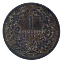 1887KB 1kr Cu "Középcímer" T:VF kis ph