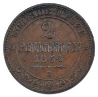 Német Államok / Szászország-Albertine 1864B 2pf Cu T:AU
German States / Saxony-Albertine 1864B 2 Pf...