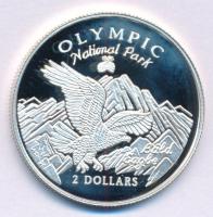 Cook-szigetek 1996. 2D Ag &quot;Olympic Nemzeti Park&quot; T:PP  Cook Islands 1996. 2 Dollars Ag &quot;Olympic National Park&quot; C:PP Krause KM#280