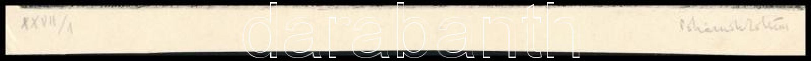 Pohárnok Zoltán (1905-1976): Dombos táj. Rézkarc, papír, jelzett, számozott (XXVII/1), 12x16 cm