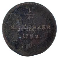 1782B 1/4kr Cu "II. József" T:VF,F