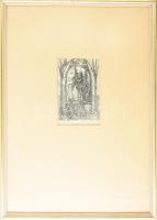 Balla Margit (1947- ): Alvajáró románc. Rézkarc, papír. Jelzett, számozott: IV./VII., üvegezett fake...