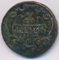1762K 1kr Cu "Mária Terézia" T:VF,F Huszár: 1758., Unger III.: 1272.a