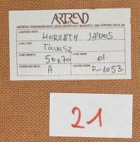 Horváth János (1930-): Tavasz. Olaj, farost. Jelezve balra lent. Hátoldalán Képcsarnok Vállalat és A...