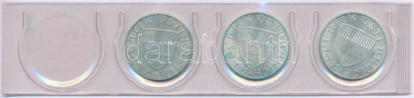 Ausztria 1968-1970. 10Sch Ag (3xklf) T:XF,VF patina Austria 1968-1970. 10 Schilling Ag (3xdiff) C:XF...