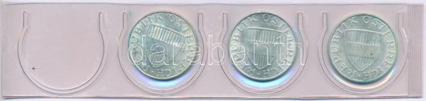 Ausztria 1971-1973. 10Sch Ag (3xklf) T:XF,VF patina Austria 1971-1973. 10 Schilling Ag (3xdiff) C:XF...