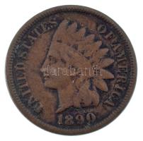 Amerikai Egyesült Államok 1890. 1c bronz Indián fej T:VF USA 1890. 1 Cent bronze Indian Head C:VF Krause KM#90a