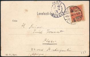 1905 Képeslap Szabadkáról Algirba párizsi átmenő bélyegzéssel. Ritka destináció!
