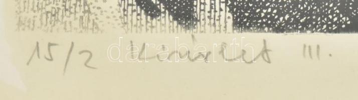 Tassy Béla (1942-): Kísérlet III., 1974. Szitanyomat, papír. Jelzett. Számozott (15/2). Paszpartuban...