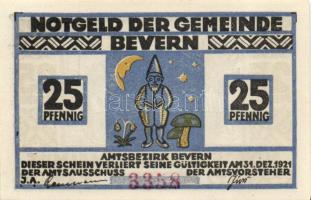 Német Birodalom / Weimari Köztársaság / Bevern 1921. 25Pf (2x) + 50Pf (2x) + 75Pf (2x), 6 klf db, te...