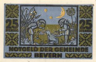 Német Birodalom / Weimari Köztársaság / Bevern 1921. 25Pf (2x) + 50Pf (2x) + 75Pf (2x), 6 klf db, te...