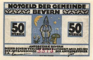 Német Birodalom / Weimari Köztársaság / Bevern 1921. 25Pf (2x) + 50Pf (2x) + 75Pf (2x), 6 klf db, te...