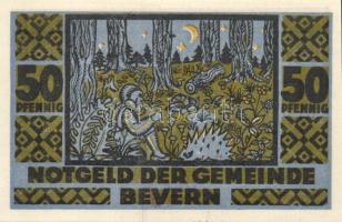 Német Birodalom / Weimari Köztársaság / Bevern 1921. 25Pf (2x) + 50Pf (2x) + 75Pf (2x), 6 klf db, te...