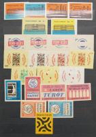 kb 1500 darabos magyar gyufacímke-gyűjtemény jó bélyegberakóban / collection of Hungarian match-labe...