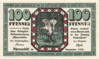 Német Birodalom / Weimari Köztársaság / Ahrensbök 1920. 25Pf + 50Pf + 100Pf 3 klf db, teljes sor T:I