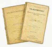 Dr. Bilinszky Lajos: Világtörténet katholikus polgári- és felsőbb leányiskolák használatára. I-II. rész. Bp., 1906-1907, Stampfel, 135 p.; 159 p. Második, ill. első kiadás. Szövegközi és egészoldalas illusztrációkkal. Átkötött egészvászon-kötésben, sérült, viseltes állapotban, szétváló fűzéssel, a lapok egy része kijár.