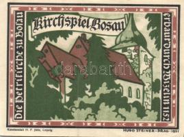 Német Birodalom / Weimari Köztársaság / Bosau 1921. 25Pf + 50Pf + 1M 3 klf db, teljes sor T:I