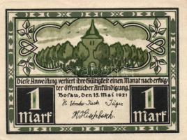 Német Birodalom / Weimari Köztársaság / Bosau 1921. 25Pf + 50Pf + 1M 3 klf db, teljes sor T:I