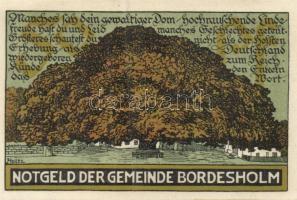 Német Birodalom / Weimari Köztársaság / Bordesholm 1921. 50Pf (4x) 4 klf db, teljes sor T:I