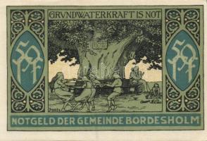 Német Birodalom / Weimari Köztársaság / Bordesholm 1921. 50Pf (4x) 4 klf db, teljes sor T:I