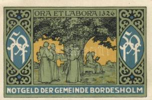 Német Birodalom / Weimari Köztársaság / Bordesholm 1921. 50Pf (4x) 4 klf db, teljes sor T:I