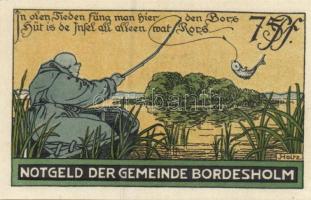 Német Birodalom / Weimari Köztársaság / Bordesholm 1921. 75Pf (4x) 4 klf db, teljes sor T:I