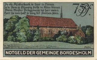 Német Birodalom / Weimari Köztársaság / Bordesholm 1921. 75Pf (4x) 4 klf db, teljes sor T:I