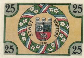 Német Birodalom / Weimari Köztársaság / Nortorf 1920. 25Pf + 50Pf + 75Pf 3 klf db, teljes sor T:I