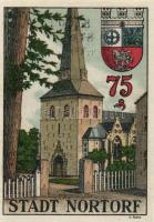 Német Birodalom / Weimari Köztársaság / Nortorf 1920. 25Pf + 50Pf + 75Pf 3 klf db, teljes sor T:I