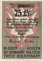 Német Birodalom / Weimari Köztársaság / Nortorf 1920. 25Pf + 50Pf + 75Pf 3 klf db, teljes sor T:I