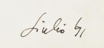 Sinkó István (1951-): Rajz Canettihez (2), 1991. Pasztell, toll, merített papír, karton, jelzett, 68...