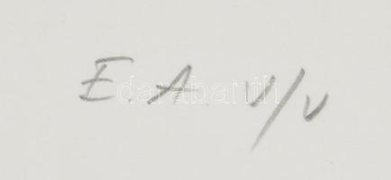 Zsankó László (1966-): Számpályák - nulla. Litográfia, papír, jelzett, művészpéldány E.A. V/V számoz...