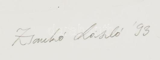 Zsankó László (1966-): Számpályák - hetes, 1993. Litográfia, papír, jelzett, művészpéldány E.A. III/...