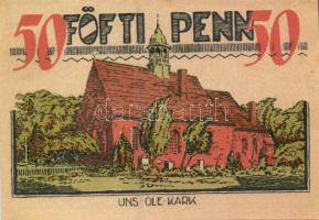 Német Birodalom / Weimari Köztársaság / Bredstedt 1922. 50Pf + 75Pf + 1M 3 klf db, teljes sor T:I