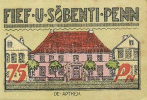 Német Birodalom / Weimari Köztársaság / Bredstedt 1922. 50Pf + 75Pf + 1M 3 klf db, teljes sor T:I