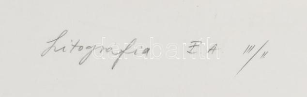 Zsankó László (1966-): Számpályák - négyes, 1993. Litográfia, papír, jelzett, művészpéldány E.A. III...