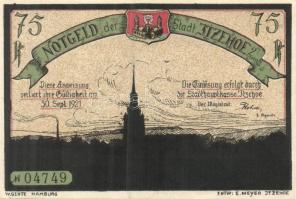 Német Birodalom / Weimari Köztársaság / Itzehoe 1921. 50Pf + 75Pf + 100Pf 3 klf db, teljes sor T:I